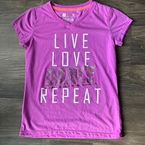 Girl’s Athletic Tee - Live, Love, Dance